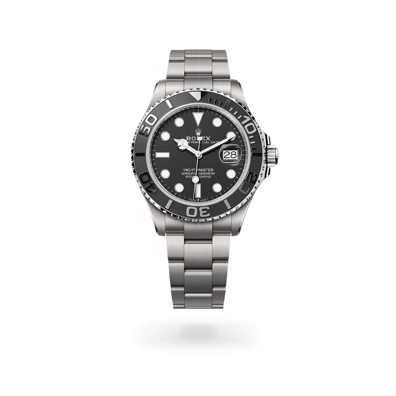 Rolex Yacht-Master 42 en Titane RLX dotée d'un cadran Noir intense chez Auberi, détaillant officiel Rolex. Réf : M226627-0001