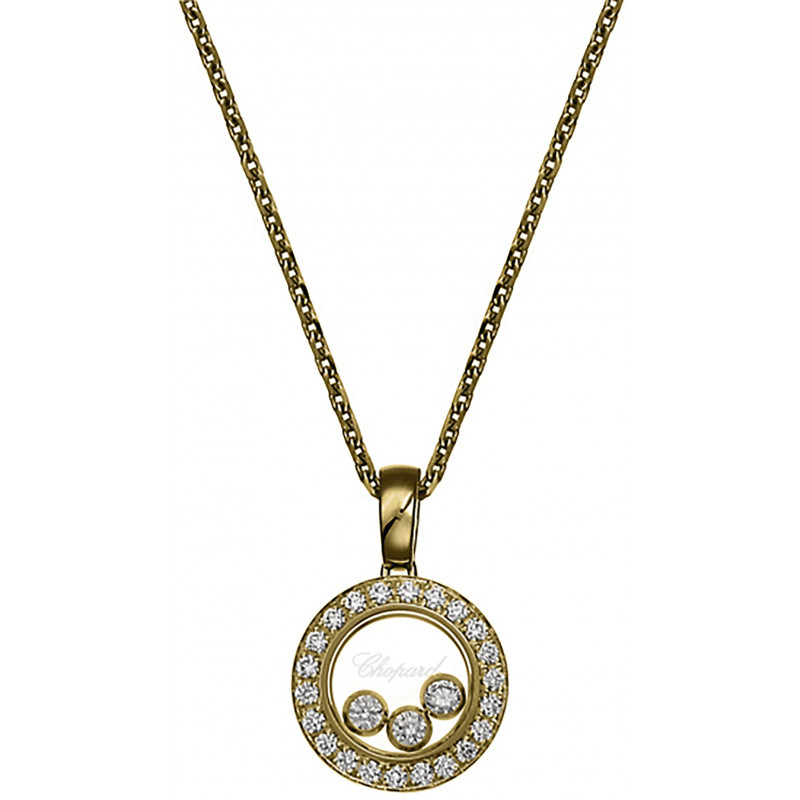 Chopard Happy Diamond 0.30ctw Diamond Bubble Pendant Necklace in 18K W –  Watch & Jewelry Exchange
