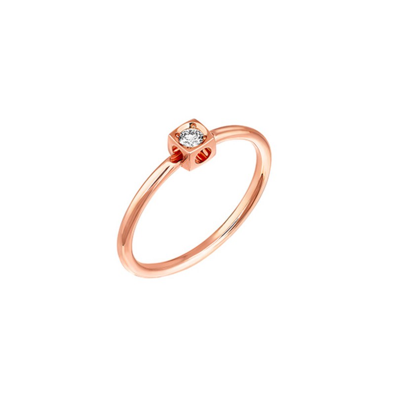 Dinh Van Le Cube Diamond Ring XS Rose Gold