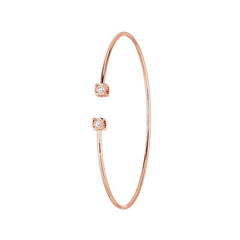 Bracelet Dinh Van Le Cube Diamant Petit Modèle Or rose