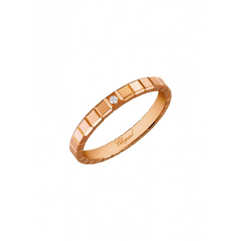 Ice Cube ring by Chopard pink gold diamond