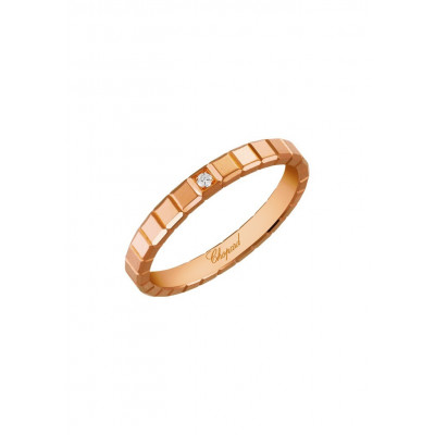 Bague Ice Cube de Chopard or rose diamant