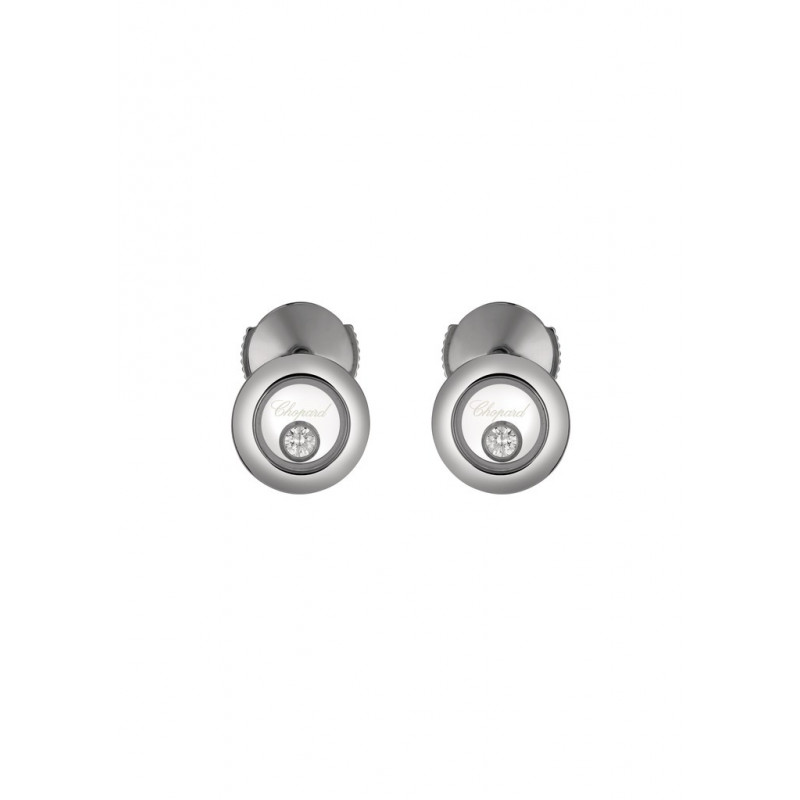 Happy Diamonds earrings by Chopard White gold Small model