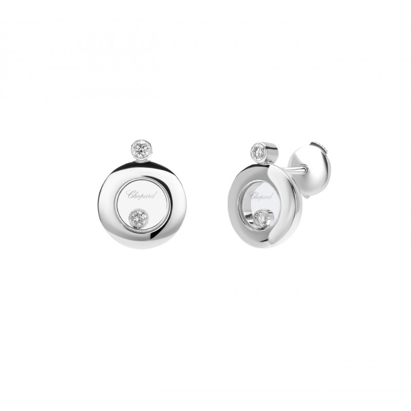 CHOPARD Happy Diamonds 18-karat gold diamond earrings | NET-A-PORTER