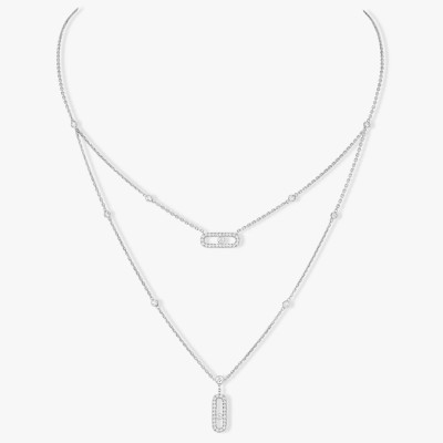 Move Uno 2 Row Pavé Necklace from Messika