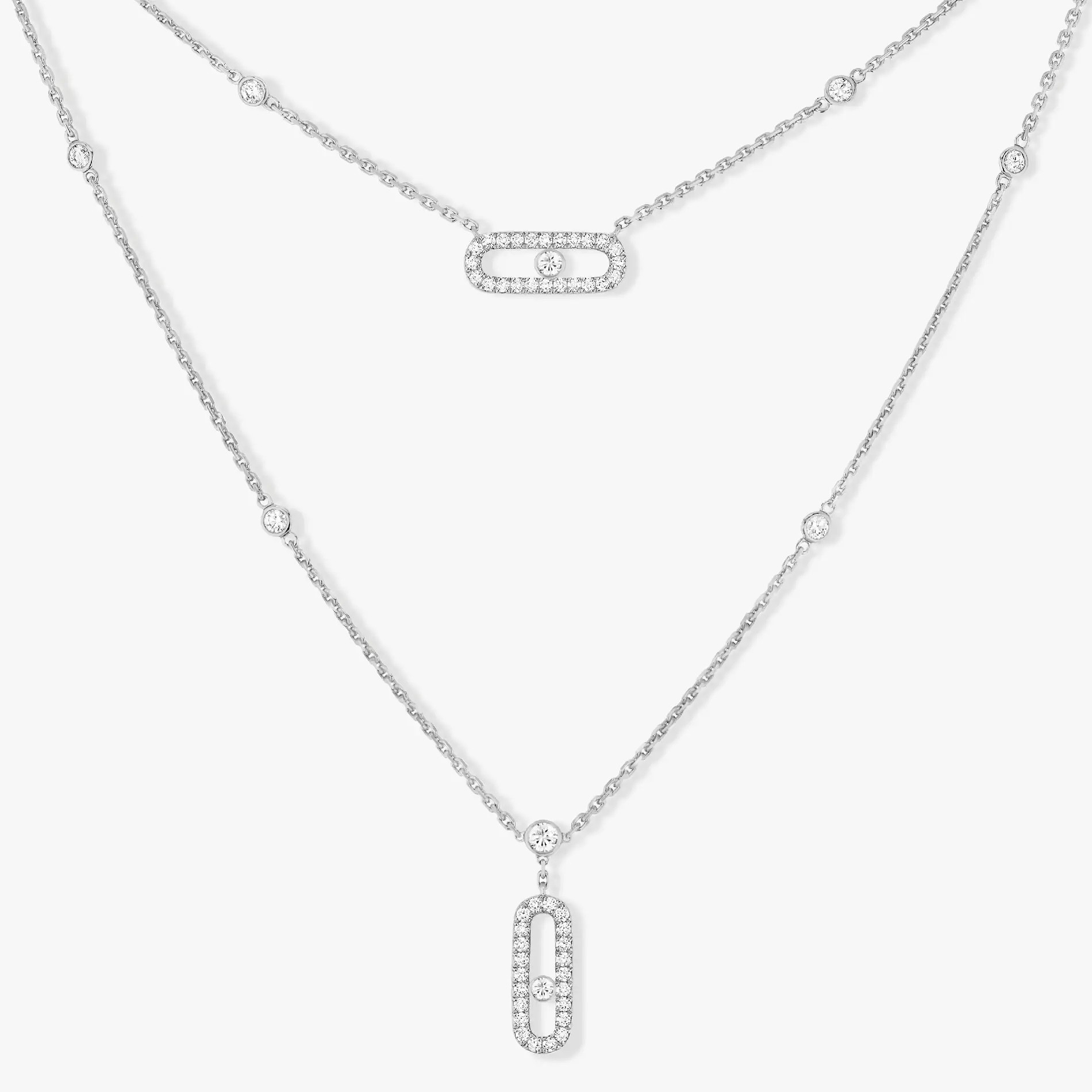 Move Uno 2 Row Pavé Necklace from Messika
