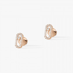 Boucles d'Oreilles Move Uno Messika en Or Rose | Auberi 18 Carats Diamants