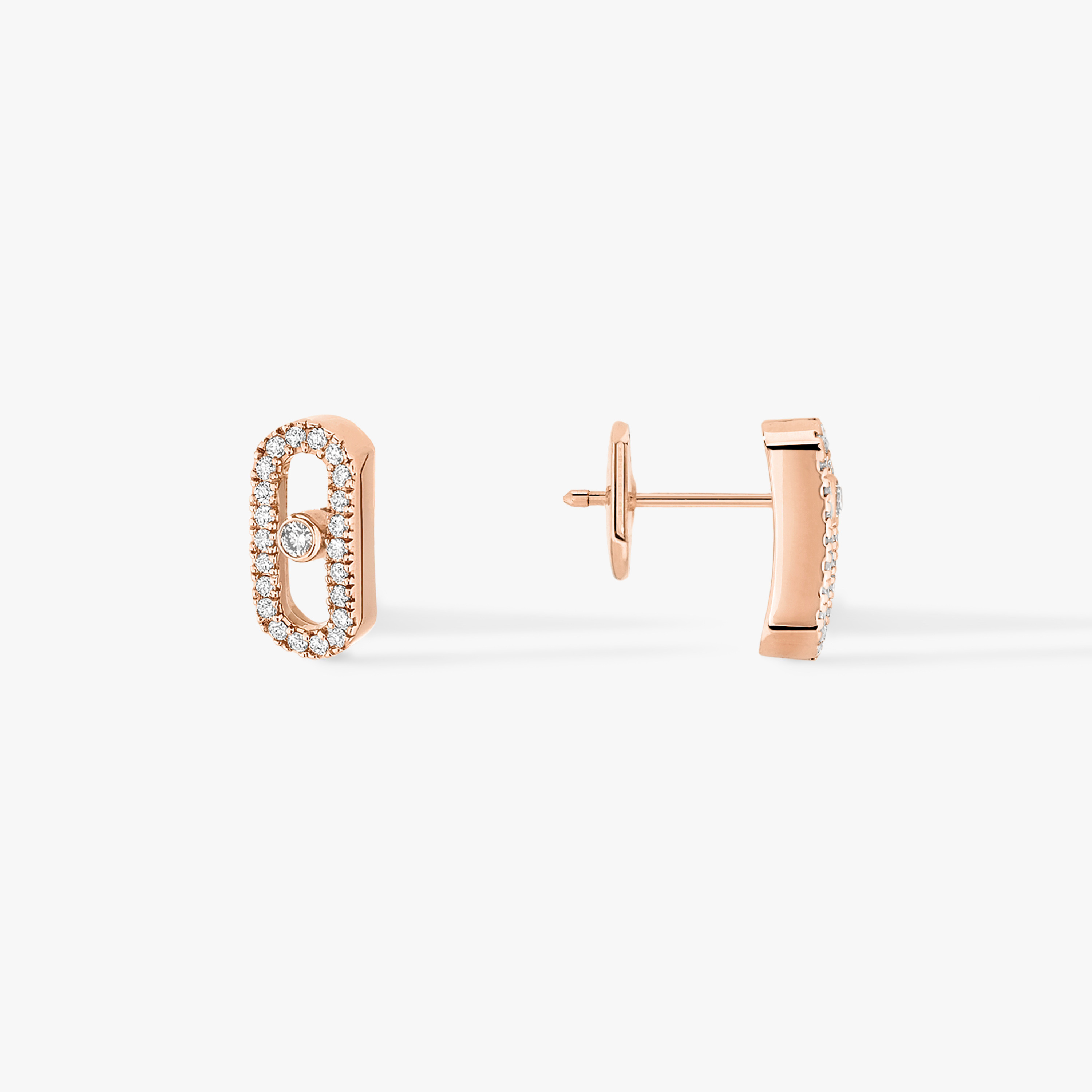 Boucles d'oreilles Diamant en Or Rose Move Uno
