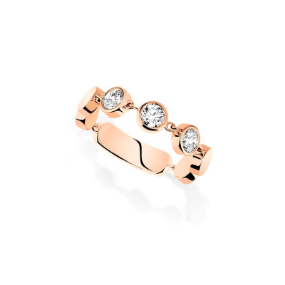 Bague Messika D-Vibes Or rose Moyen Modèle