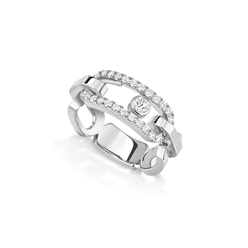 Messika Move Link Ring White Gold