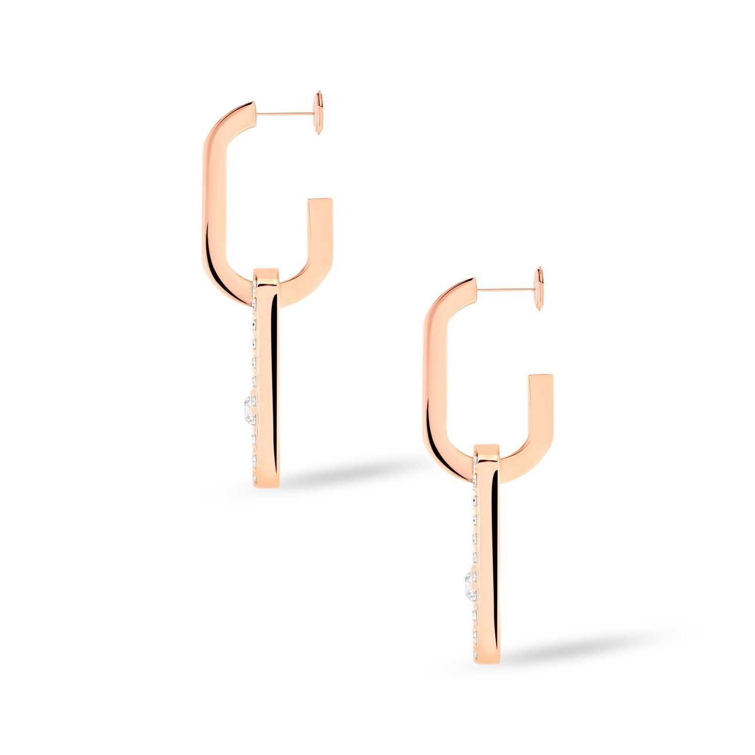 Messika Move Link Rose Gold Earrings
