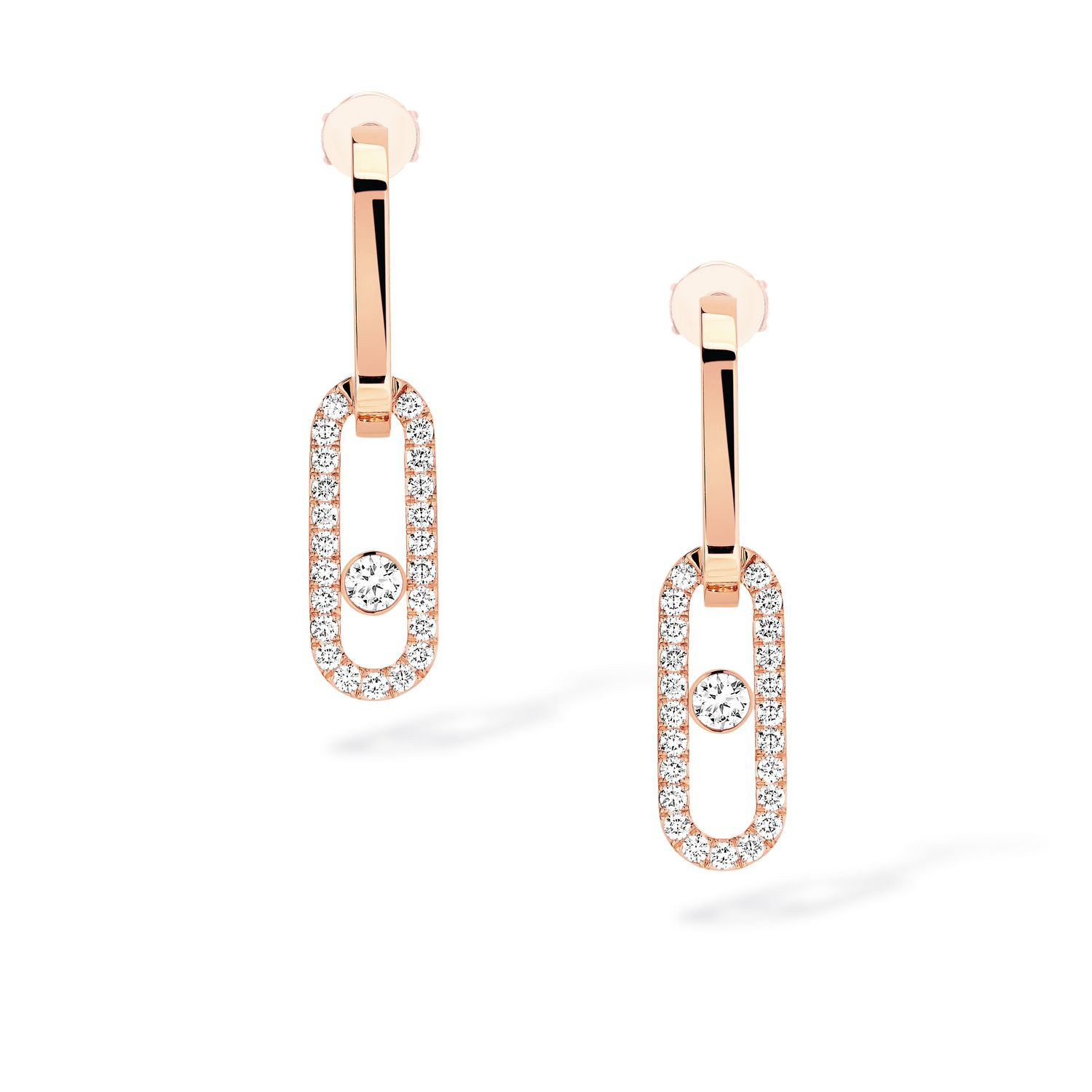 Messika Move Link Rose Gold Earrings