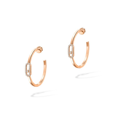 Messika Move Uno Rose Gold Hoop Earrings