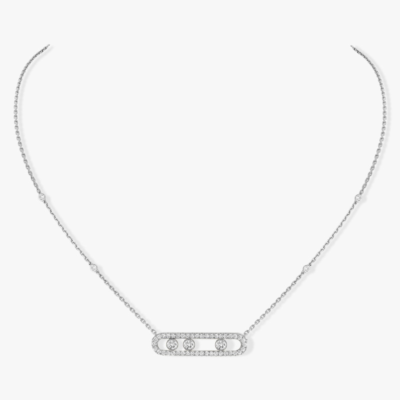 Collier Messika Move Pavé Or blanc