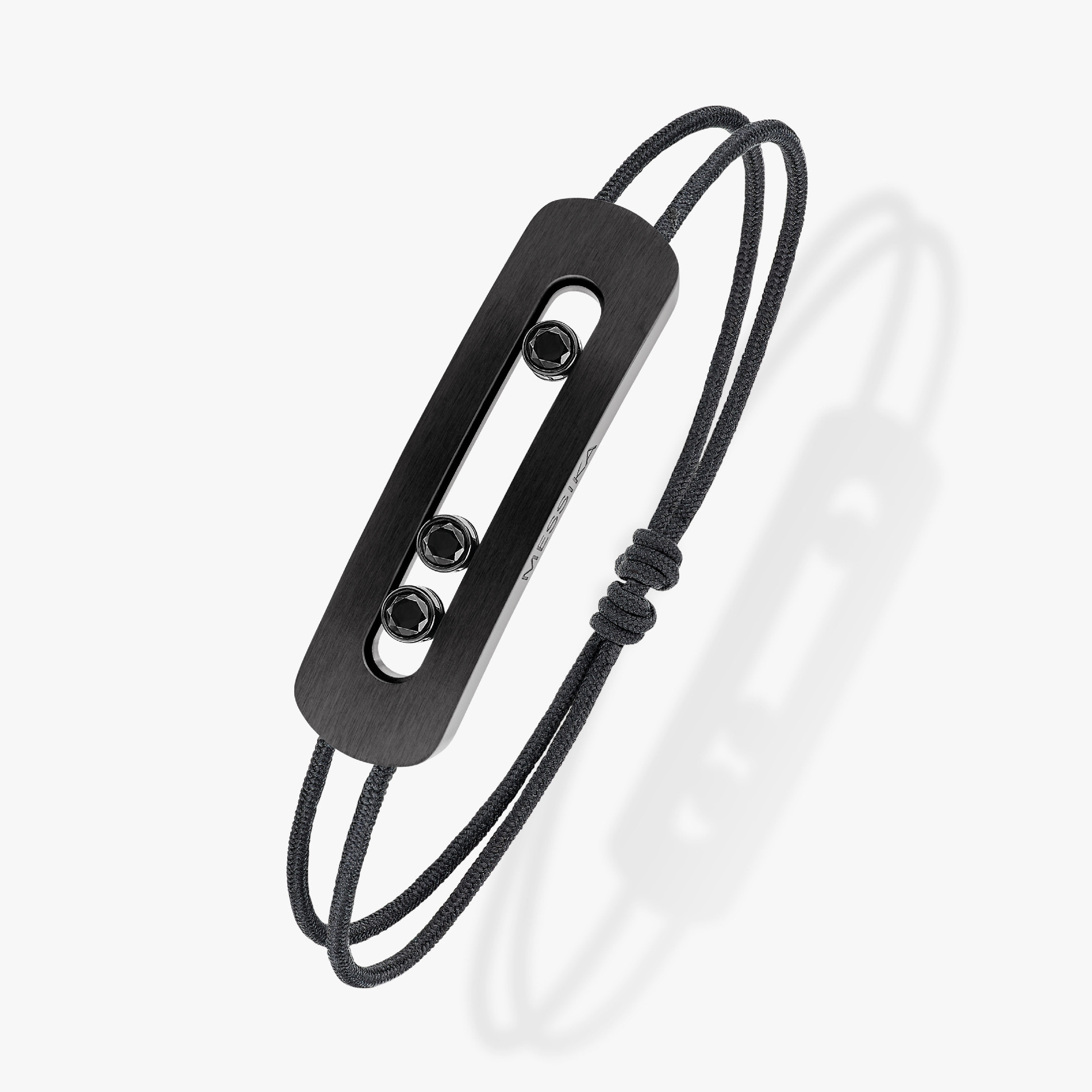 Move Titanium Black XL Cord Bracelet by Messika