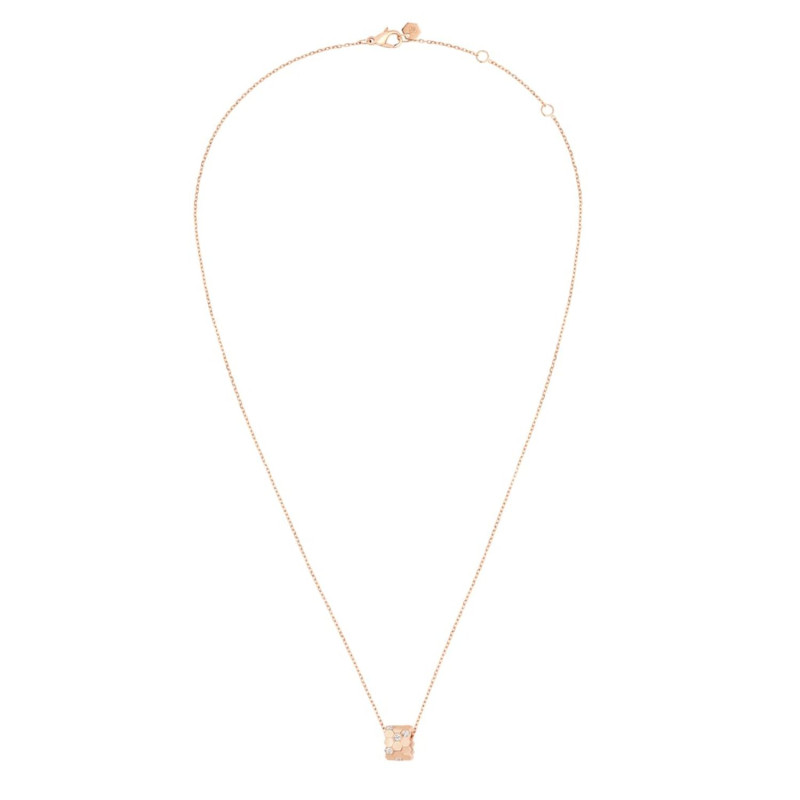 Bee my love rose gold pendant set with 6 diamonds, rose gold chain