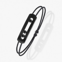 Bracelet Sur Cordon Move Titanium Total Black de Messika | Auberi | Diamant 0.24 ct